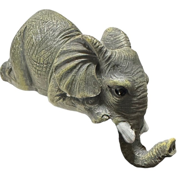 LOT Of 6 Handmade Collectible Elephant Figurines Realistic Safari Animal Decor - Picture 11 of 16